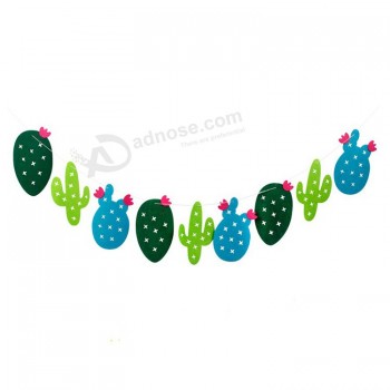 No tejido telas cactus banner hawaiano fiesta del guirnalda del empavesado que cuelga la decoración de pascua
