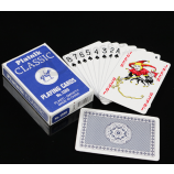 Cartes à jouer personnalisées en papier cœur bleu, cartes à cœur bleu