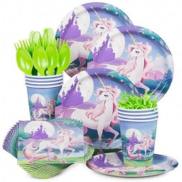 Unicorn Fantasy Birthday Party Standard Paper Tableware