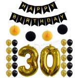 Vendita calda 30 ° compleanno decorazioni per feste-Buon compleanno banner nero