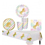 Fournitures de fête d'anniversaire de licorne pour enfants décorations d'anniversaire, décorations de douche de bébé