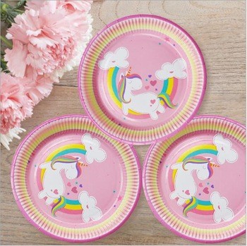 Unicorn Rainbow plates 8 pcs Birthday Baby Shower Wedding Party Supplies