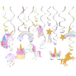 Unicorn Hanging Swirl Decorations Unicorn Birthday Party Supplies