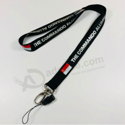 Cheap Price Classic Colored Printed Black Neck Lanyards