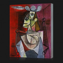 NO,CX011 Woman in an Armchair, Abstract Oil Painting, Living Room Bedroom Hotel Decorative Painting,Best Oil Paints in the World