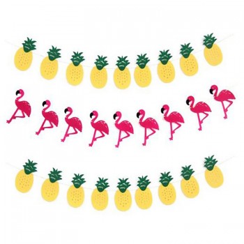 9Pcs./Instellen flamingo banner ananas banner bachelorette partij garland banners Hawaiiaanse partij flaminglo decoratie