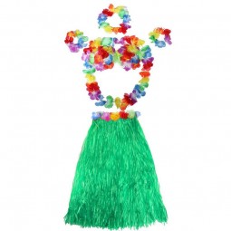 40센티미터 Hawaii Tropical Hula Grass Dance Skirt Garland Hawaiian Party Decorations Supplies Dress
