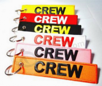 Brand Name Twill Embroidery Air Crew Keychains
