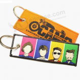 Cheap Promotion Cartoon Keychain Woven Logo Key Ring