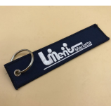 Colorful Custom polyester embroidery key ring