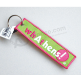 New Design Recycled Embroidery Clothing Keyring Embroidery Tag