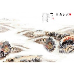 B146 상단 판매 손으로 그린 ​​가정용 중국 잉크 풍경 그림