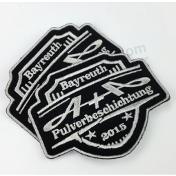 Clothing iron on custom garment embroidery patches
