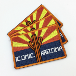 High quality embroidery clothing patches with iron on backing