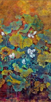 Pittura di inchiostro del fiore di loto della stampa della pittura cinese tradizionale di alta qualità b154
