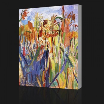 Non, cx015 vente chaude peinture à l'huile abstraite décor de café de fleurs sauvages