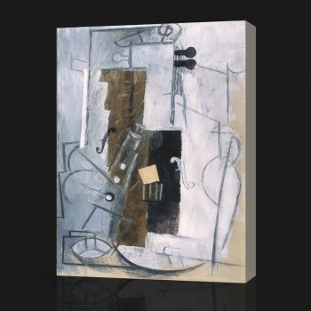 いいえ、cx022家の装飾パブロ-クラリネットとバイオリン抽象的な油絵