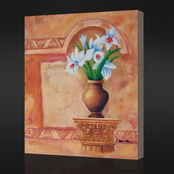 いいえ、壁の装飾のための手描きの花瓶の油絵jw013