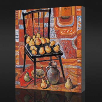 いいえ、cx036熱い装飾的な椅子と梨の抽象的な油絵の家の壁のアートのキャンバスの絵画販売