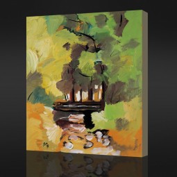 NO,CX039 Custom Made Bedroom Beautiful Woods Abstract Canvas Art Digital Oil Paintings for Sale