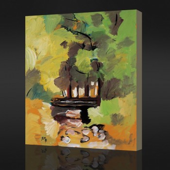 いいえ、cx039カスタム寝室美しい森の抽象的なキャンバスアートデジタル油絵販売しています