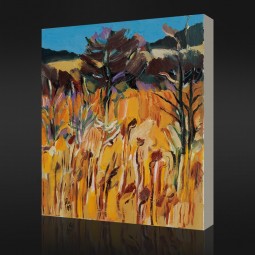No, cx050 pinturas al óleo abstractas de césped de campo para artículos de decoración del hogar