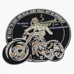 Adhesive clothing patches woven motorcycle patches
