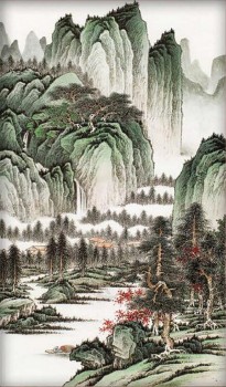 B166当代艺术水墨画装饰墙风景画