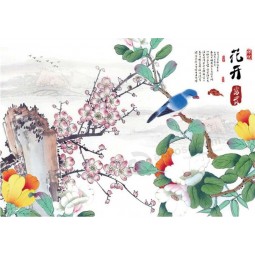 B197 Landscapes of Flowers and Birds Wall Art Painting Mural