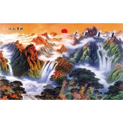 B201中国山水画墙艺术背景装饰壁画