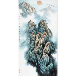 B198 Yuping Peak Mount Huangshan Water and Ink Landscape Painting for House Decoration