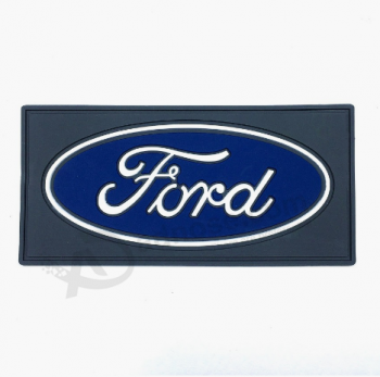 Sew on private brand name rubber patches for car mat