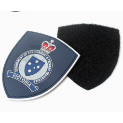 Silicone logo patch with hook backside wholesale