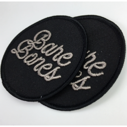 Name Brand Logo Text Badge Embroidery Patch For Clothing