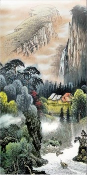 Pintura tradicional chinesa da decoração da casa da paisagem da caligrafia da tinta do b218