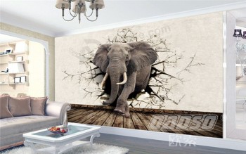 A236象3D子供の部屋の装飾のための3次元創造的なレンガの壁のインク塗装