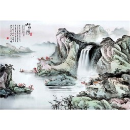 B252 Landscape Ink Painting Wall Art for Living Room