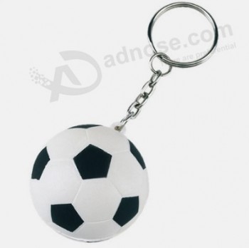 Promotional sports ball shape soft silicone key ring