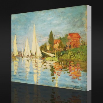 Nein-Yxp 003 Claude Monet-Regatta in Argenteuil(1872)Impressionist Ölgemälde Hausdekoration