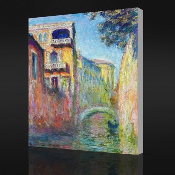Nein-Yxp 004 Claude Monet-Rio della Salute 01(1908)Impressionistischer Ölgemälde-Kunstdruck für Wanddekoration