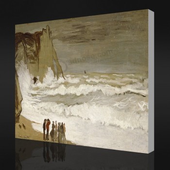 нет-Yxp 008 claude monet-морское море на этретате(1868-1869)импрессионистская живопись маслом декора
