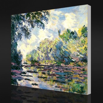 Nein-Yxp 014 Claude Monet-Abschnitt der Wade, in der Nähe von Giverny(1885)Impressionistisches Ölgemälde auf Leinwand gedruckt