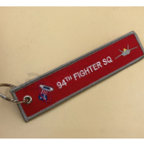 Top selling Custom Logo Fabric Embroidery Keychain