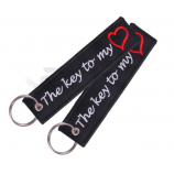 Custom embroidered key tag decorative christmas key chain