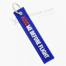 Popular design Before flight key tag woven key ring