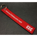 Cheap wholesale custom logo textile Keychain manufacturer