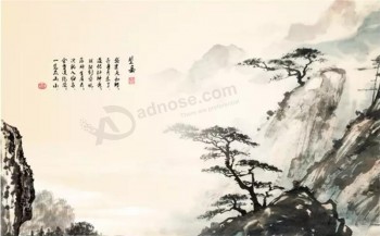 B308中国风景水墨画电视背景装饰