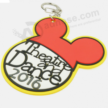 Souvenir Soft PVC Raised Logo Key Tags Custom