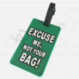3D soft silicone luggage tag rubber pvc bag tag
