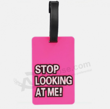 Hot selling travel soft silicone baggage tag custom